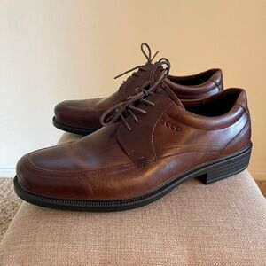 Ecco Men's Rich Brown Leather Oxfords